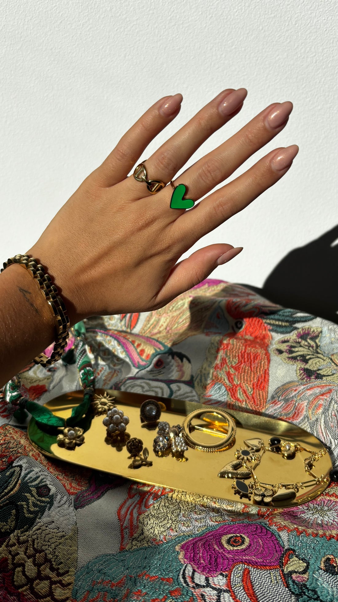 Heart Ring Green