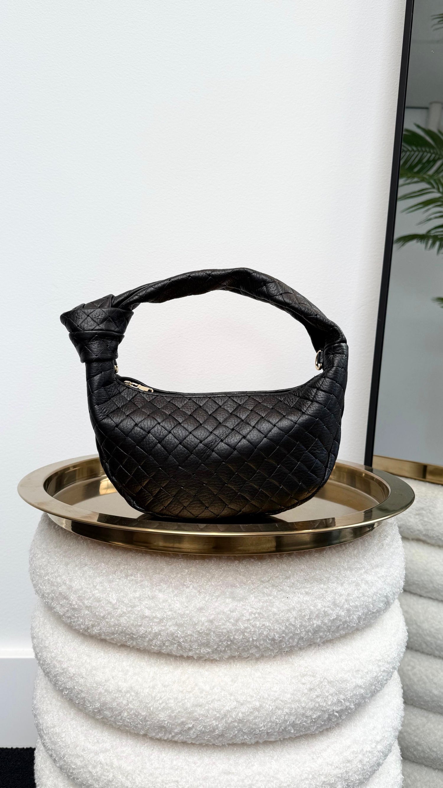 Leather Bag Baby Botta Black