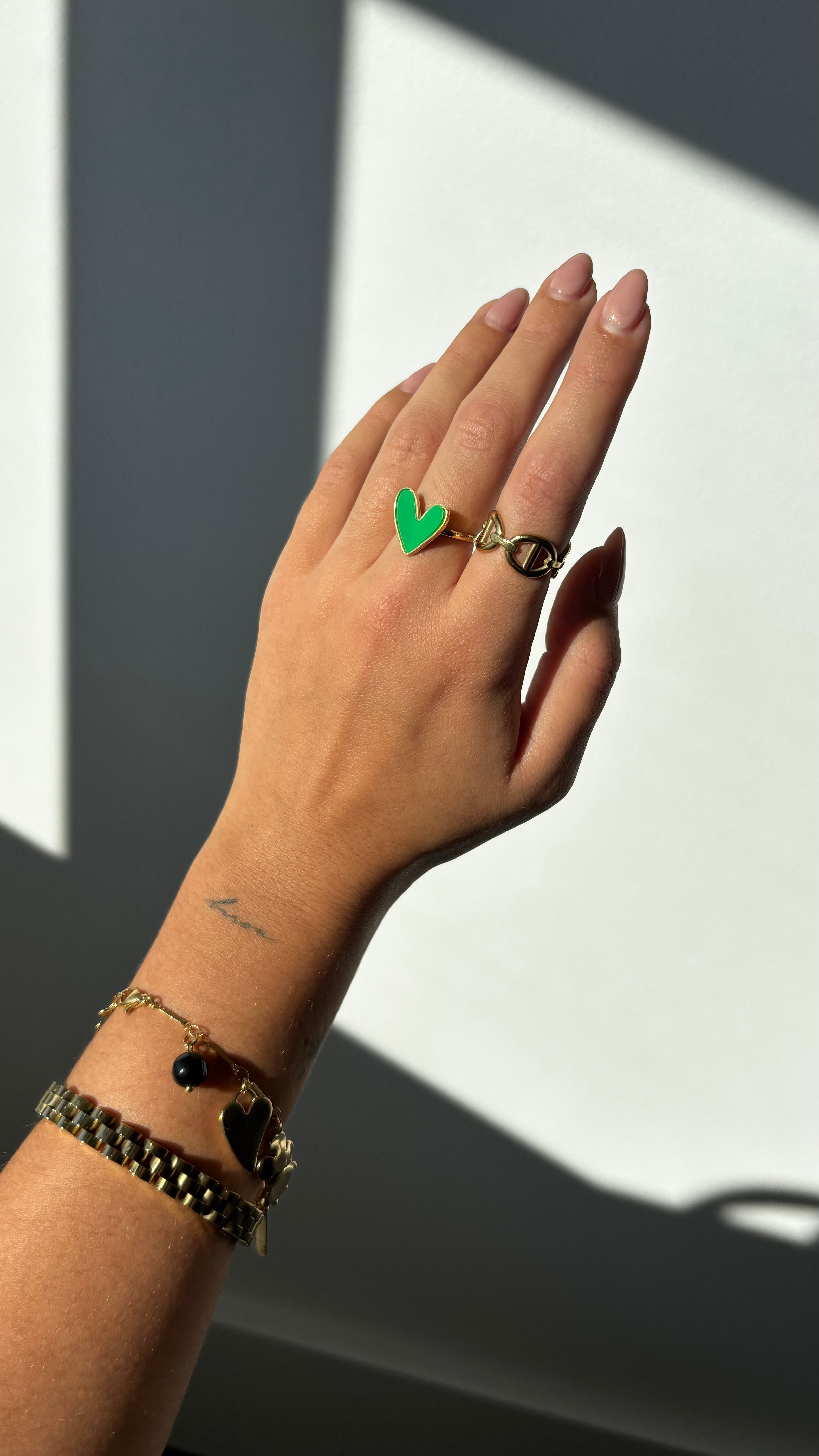 Heart Ring Green