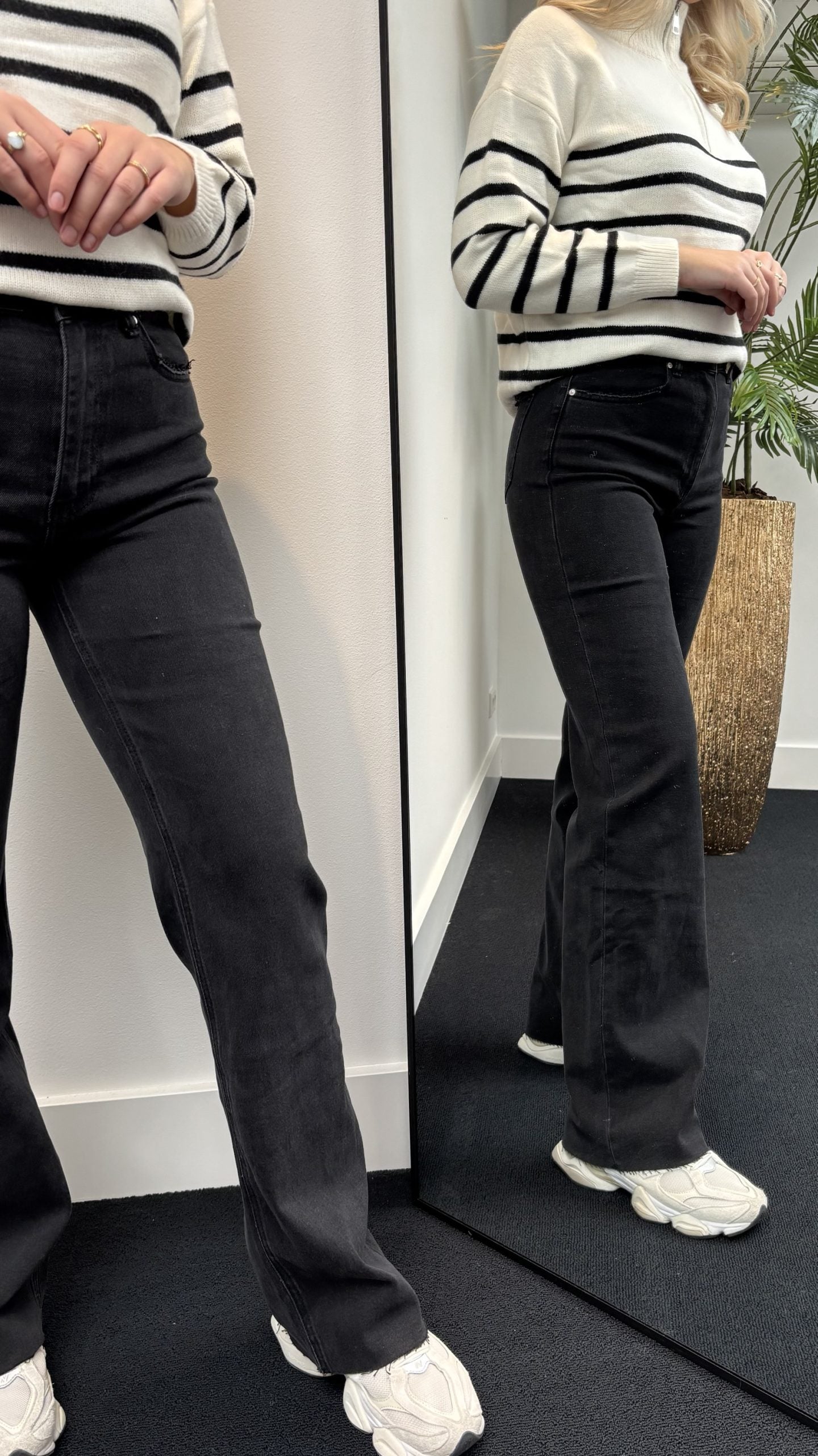 Dark Grey Wide Leg Tall Jeans 3636