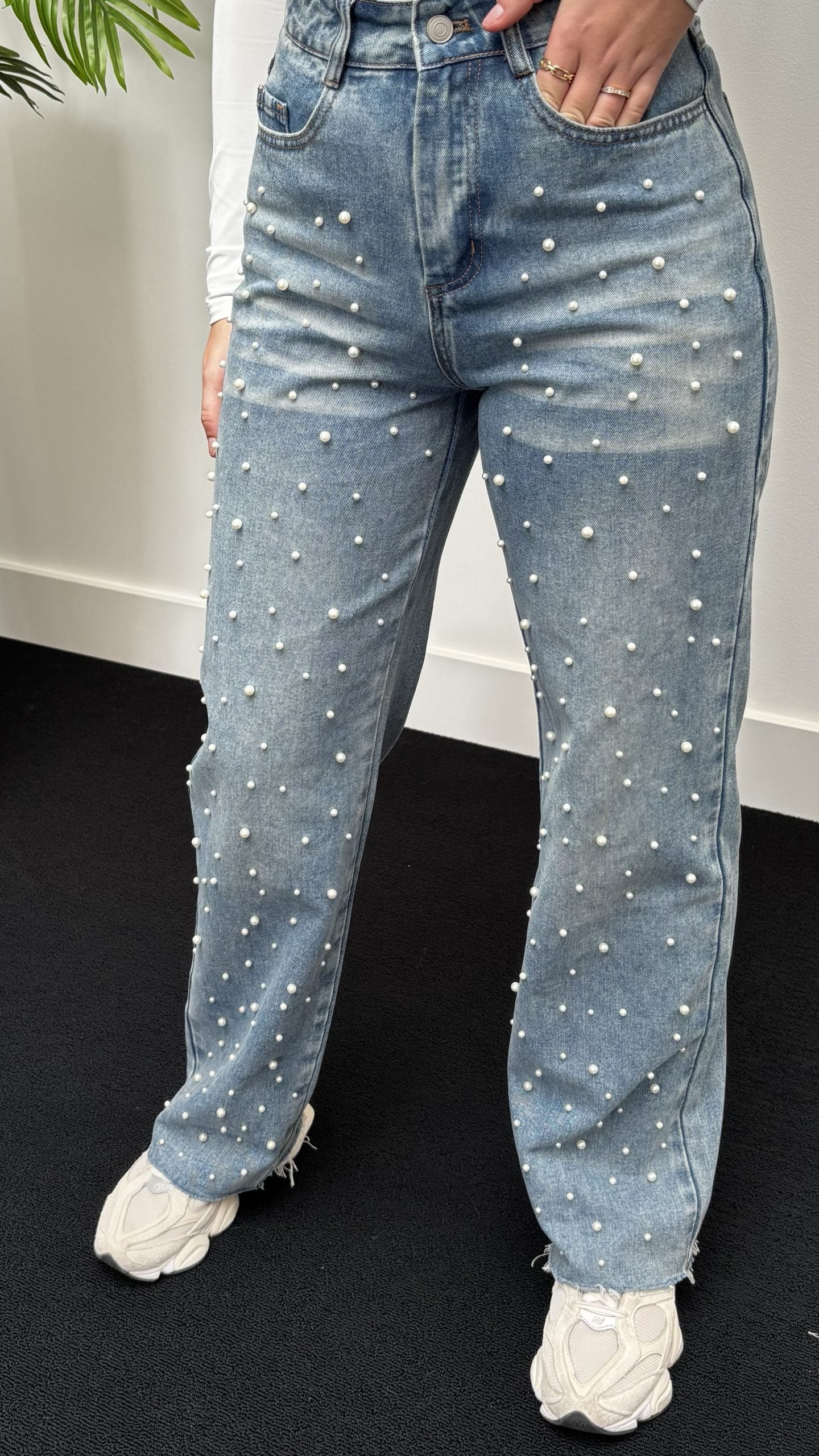 Gimme Wide Leg Pearl Jeans